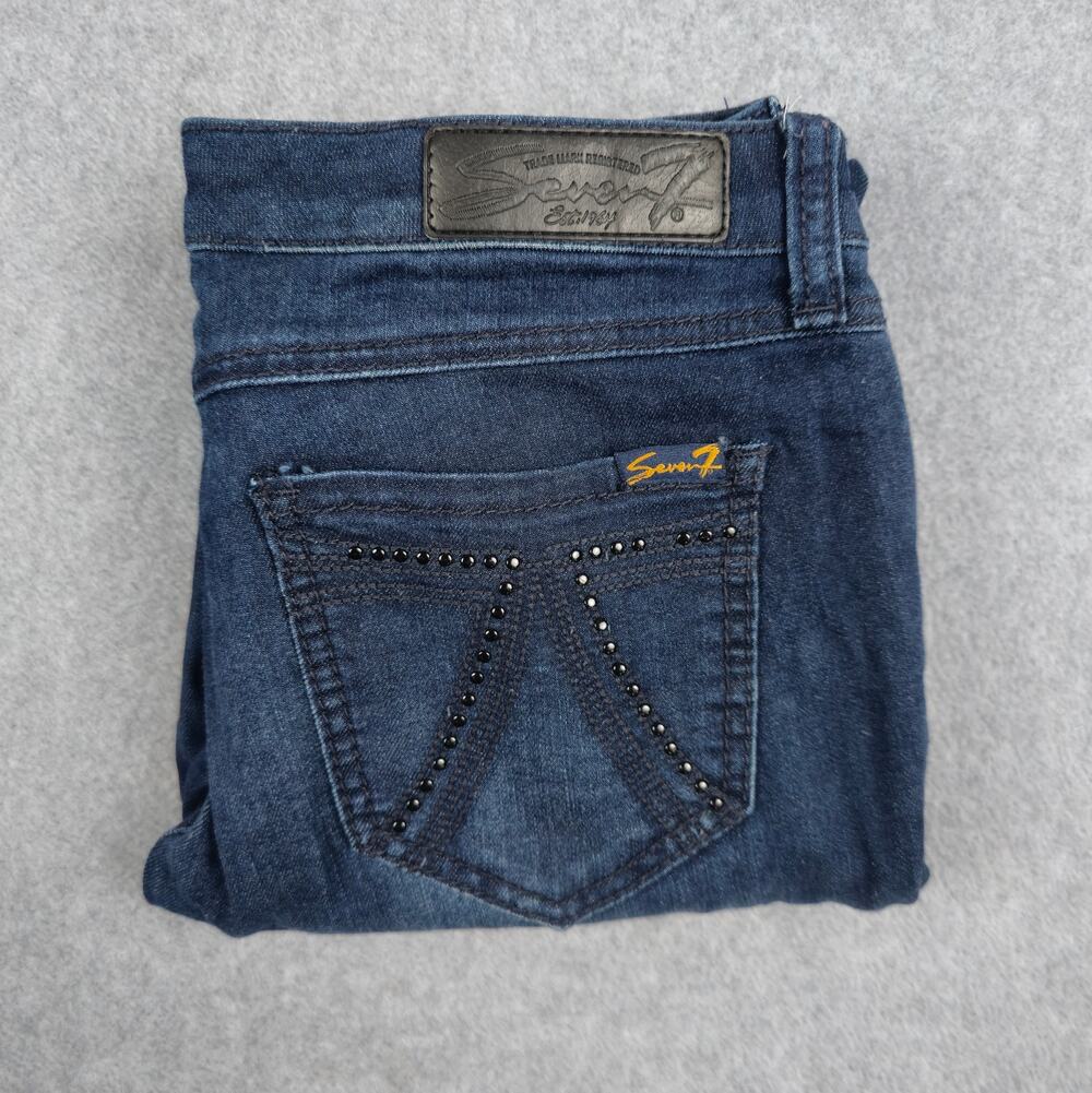 Seven7 Womens Size 29 Legging Jeans Dark Wash Blue Denim